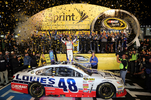 2013 Charlotte NASCAR Sprint All Star Race Jimmie Johnson Victory Lane